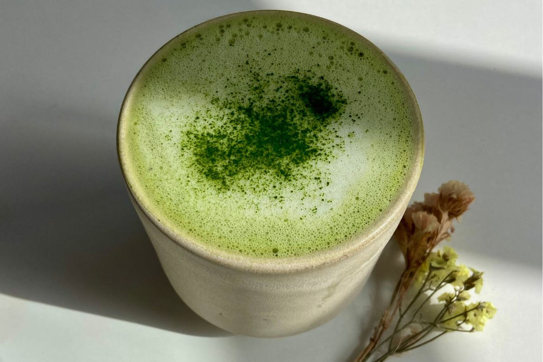 Salted Caramel Matcha Latte